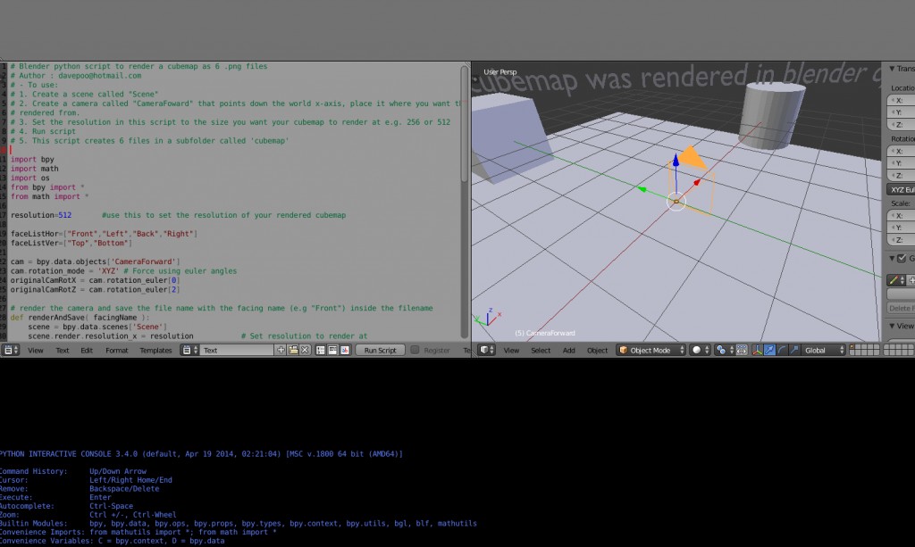 Cubemap Render Python Script preview image 1